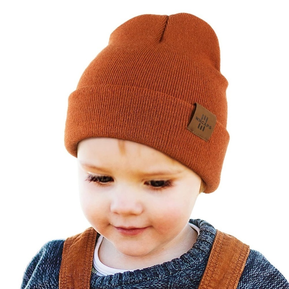 Toddler Baby Kids Knitted Winter Beanie Unisex Hot Pink - Picture 4 of 6